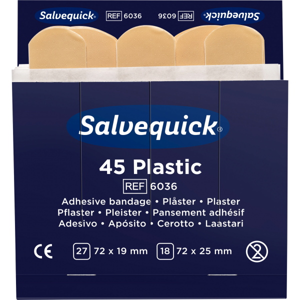 Salvequick Nachfüllpackung 45 x Pflaster, wasserabweisend